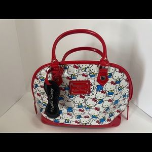 Loungefly Hello Kitty red white blue bowling purse